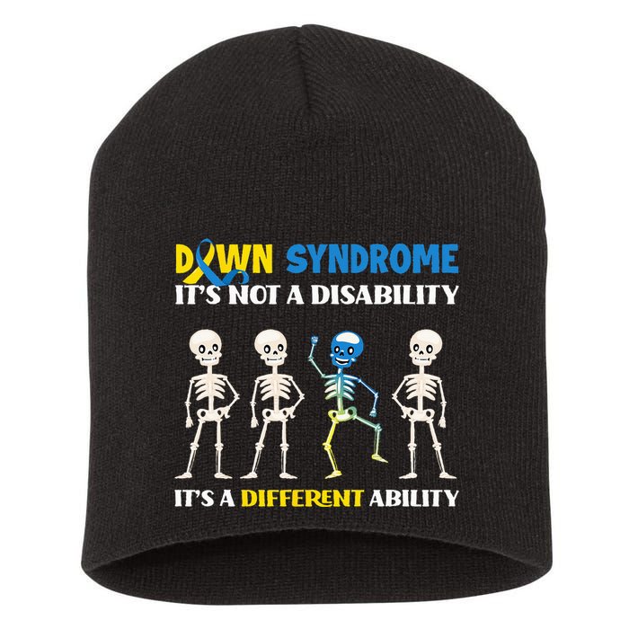 Down Syndrome Its Not A Disability Its A Different Ability Short Acrylic Beanie
