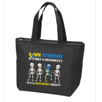 Down Syndrome Its Not A Disability Its A Different Ability Zip Tote Bag