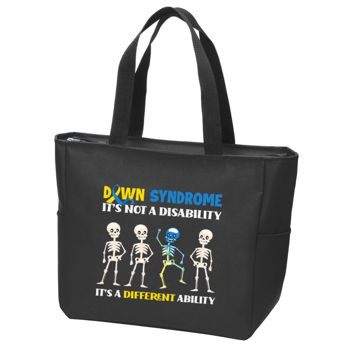 Down Syndrome Its Not A Disability Its A Different Ability Zip Tote Bag