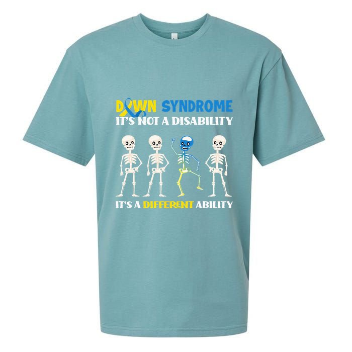 Down Syndrome Its Not A Disability Its A Different Ability Sueded Cloud Jersey T-Shirt