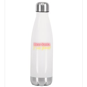 Dear Santa I Was Framed! Meaningful Gift Stainless Steel Insulated Water Bottle