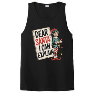 Dear Santa I Can Explain Funny Naughty Elf Holiday For PosiCharge Competitor Tank