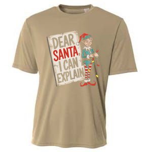 Dear Santa I Can Explain Funny Naughty Elf Holiday For Cooling Performance Crew T-Shirt