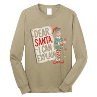 Dear Santa I Can Explain Funny Naughty Elf Holiday For Long Sleeve Shirt