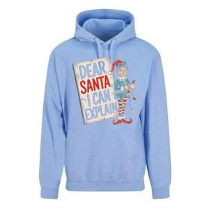 Dear Santa I Can Explain Funny Naughty Elf Holiday For Unisex Surf Hoodie