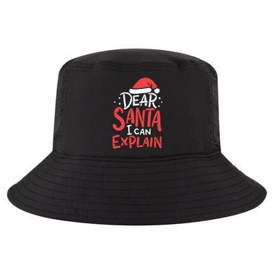 Dear Santa I Can Explain Hat Christmas Bad Behavior Gift Cool Comfort Performance Bucket Hat