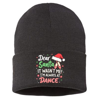 Dear Santa It WasnT Me IM Always At Dance Ballet Christmas Sustainable Knit Beanie