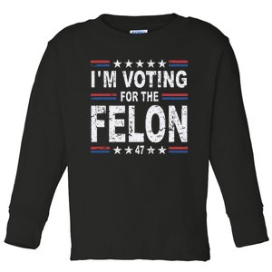 Dylan Scott I’M Voting For The Felon Toddler Long Sleeve Shirt