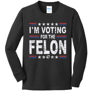 Dylan Scott I’M Voting For The Felon Kids Long Sleeve Shirt