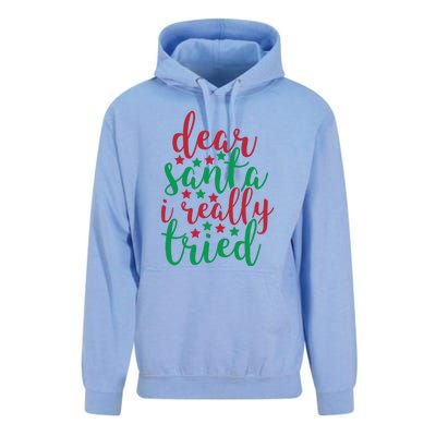 Dear Santa I Really Tried Unisex Surf Hoodie