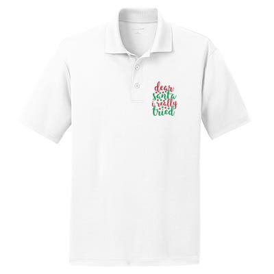 Dear Santa I Really Tried PosiCharge RacerMesh Polo