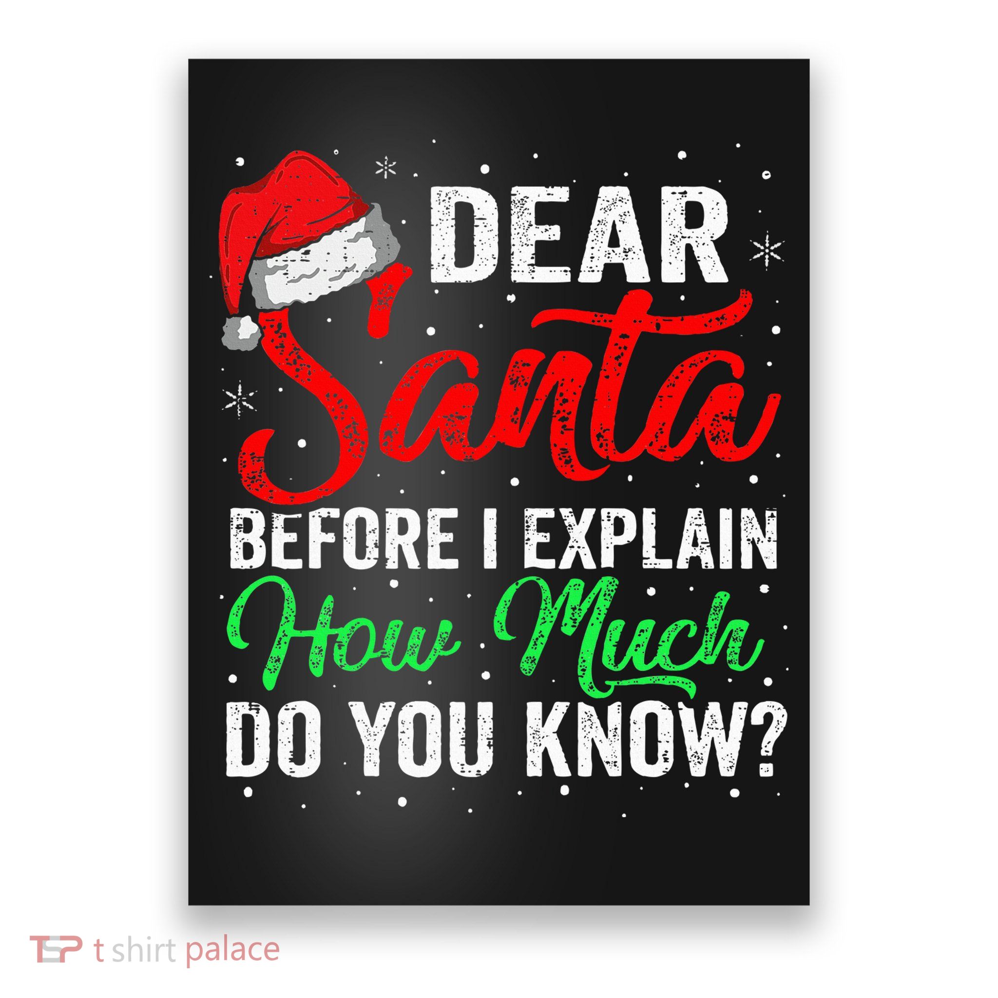 Dear Santa I Can Explain Funny Christmas Poster