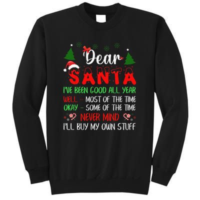 Dear Santa I Will Buy My Own Stuff Funny Sweatshirt