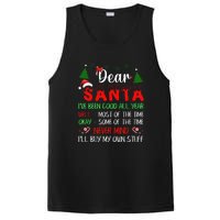 Dear Santa I Will Buy My Own Stuff Funny PosiCharge Competitor Tank