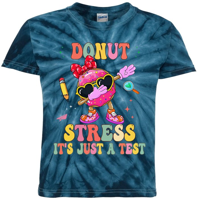 Donut Stress ItS Just A Test Donut Testing Day Teachers Kids Tie-Dye T-Shirt