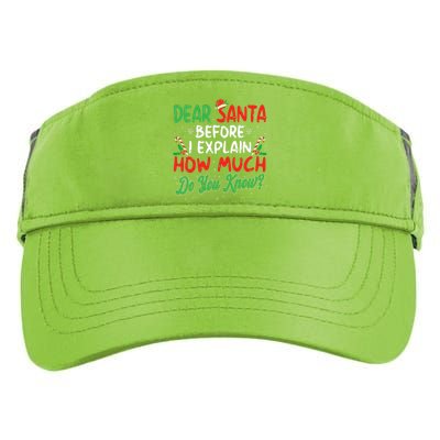 Dear Santa I Can Explain Funny Christmas Adult Drive Performance Visor