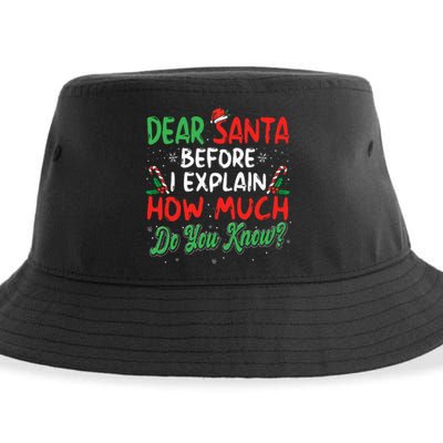 Dear Santa I Can Explain Funny Christmas Sustainable Bucket Hat