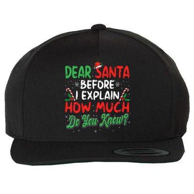 Dear Santa I Can Explain Funny Christmas Wool Snapback Cap