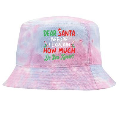 Dear Santa I Can Explain Funny Christmas Tie-Dyed Bucket Hat