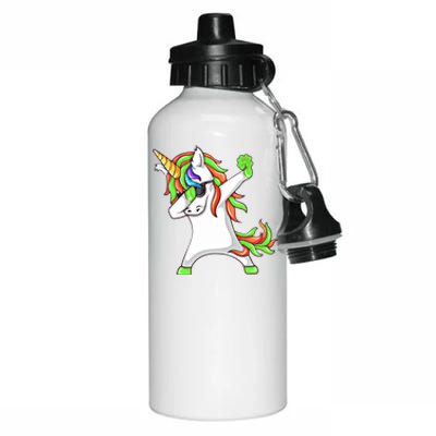 Dabbing Shamrock Irish Unicorn Funny Luck Cool Gift Aluminum Water Bottle 