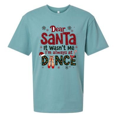 Dear Santa It WasnT Me IM Always At Dance Ballet Christmas Sueded Cloud Jersey T-Shirt