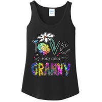 Daisy Sunflower I Love Being Called Granny gift Mother's Day Ladies Essential Tank