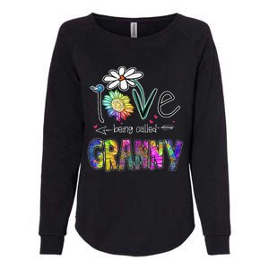 Daisy Sunflower I Love Being Called Granny gift Mother's Day Womens California Wash Sweatshirt