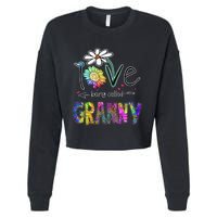 Daisy Sunflower I Love Being Called Granny gift Mother's Day Cropped Pullover Crew