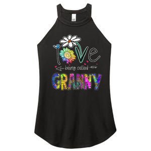 Daisy Sunflower I Love Being Called Granny gift Mother's Day Women's Perfect Tri Rocker Tank