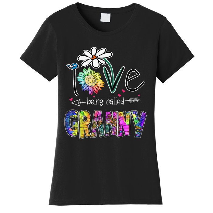 Daisy Sunflower I Love Being Called Granny gift Mother's Day Women's T-Shirt