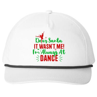 Dear Santa It WasnT Me IM Always At Dance Funny Christmas Snapback Five-Panel Rope Hat