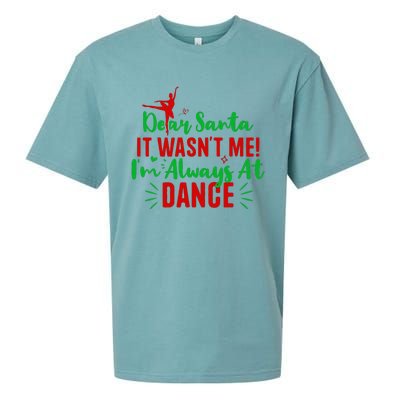 Dear Santa It WasnT Me IM Always At Dance Funny Christmas Sueded Cloud Jersey T-Shirt