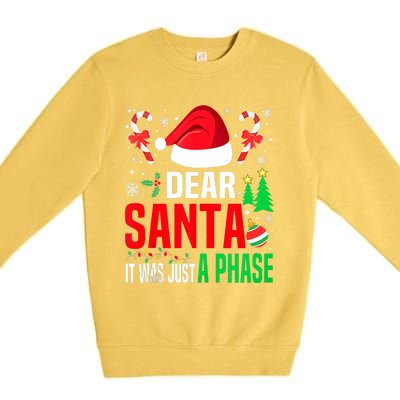 Dear Santa It Was A Phase Family Christmas Pajama Funny Xmas Tank Top Premium Crewneck Sweatshirt