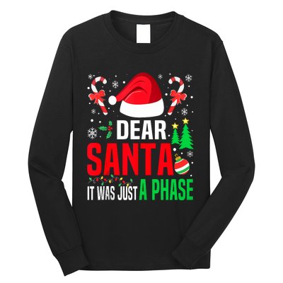 Dear Santa It Was A Phase Family Christmas Pajama Funny Xmas Tank Top Long Sleeve Shirt