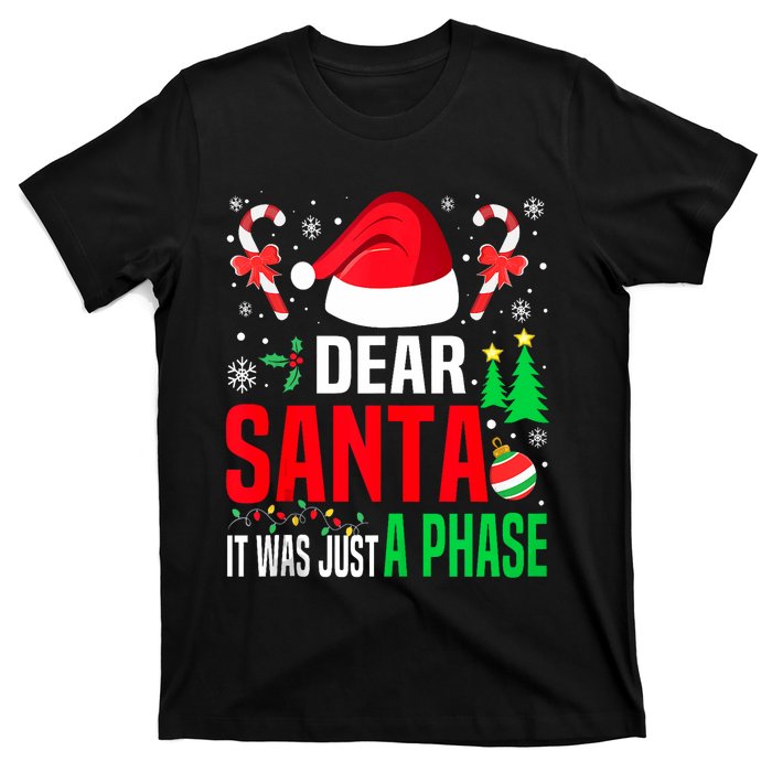 Dear Santa It Was A Phase Family Christmas Pajama Funny Xmas Tank Top T-Shirt