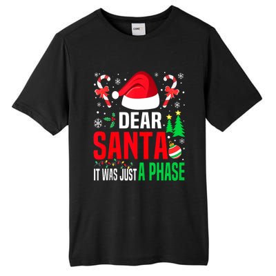 Dear Santa It Was A Phase Family Christmas Pajama Funny Xmas Tank Top Tall Fusion ChromaSoft Performance T-Shirt