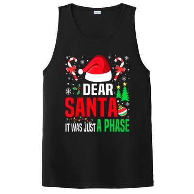 Dear Santa It Was A Phase Family Christmas Pajama Funny Xmas Tank Top PosiCharge Competitor Tank