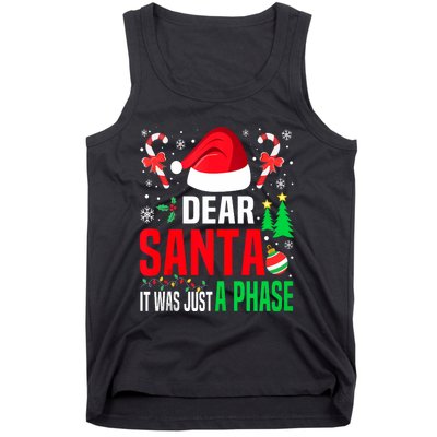 Dear Santa It Was A Phase Family Christmas Pajama Funny Xmas Tank Top Tank Top