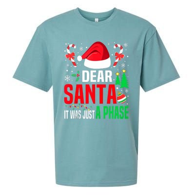 Dear Santa It Was A Phase Family Christmas Pajama Funny Xmas Tank Top Sueded Cloud Jersey T-Shirt