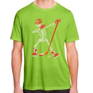 Dabbing Skeleton Ice Hockey Halloween Costume Cute Gift Adult ChromaSoft Performance T-Shirt