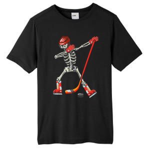 Dabbing Skeleton Ice Hockey Halloween Costume Cute Gift Tall Fusion ChromaSoft Performance T-Shirt