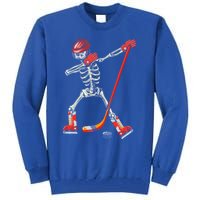 Dabbing Skeleton Ice Hockey Halloween Costume Cute Gift Tall Sweatshirt