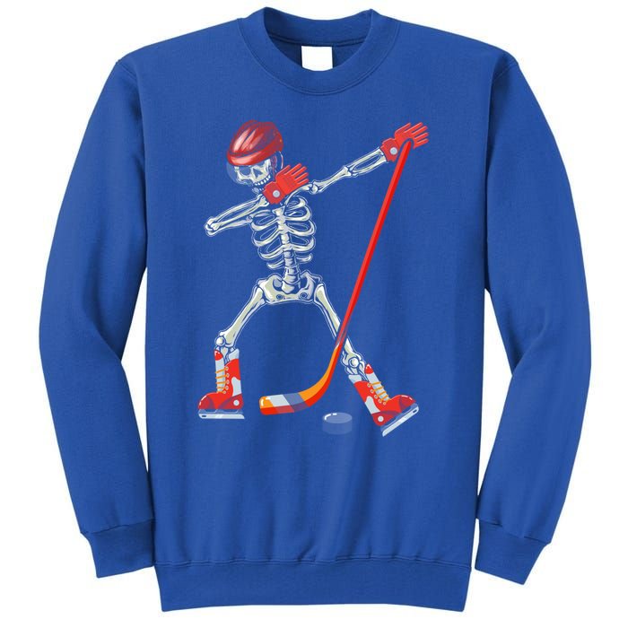 Dabbing Skeleton Ice Hockey Halloween Costume Cute Gift Tall Sweatshirt