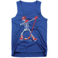 Dabbing Skeleton Ice Hockey Halloween Costume Cute Gift Tank Top