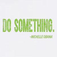 Do Something In Green Brat Michelle Obama Do Something Garment-Dyed Sweatshirt