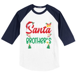 Dear Santa It Was My BrotherS Fault Funny Christmas Great Gift Baseball Sleeve Shirt