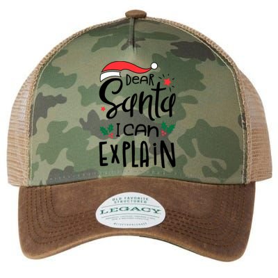 Dear Santa I Can Explain Christmas Xmas Gift Legacy Tie Dye Trucker Hat