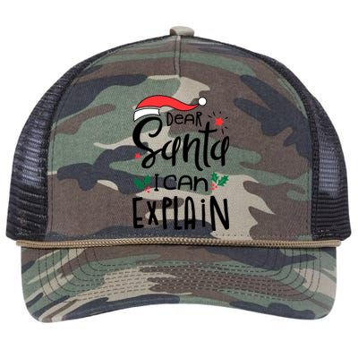 Dear Santa I Can Explain Christmas Xmas Gift Retro Rope Trucker Hat Cap