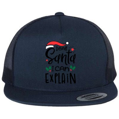 Dear Santa I Can Explain Christmas Xmas Gift Flat Bill Trucker Hat