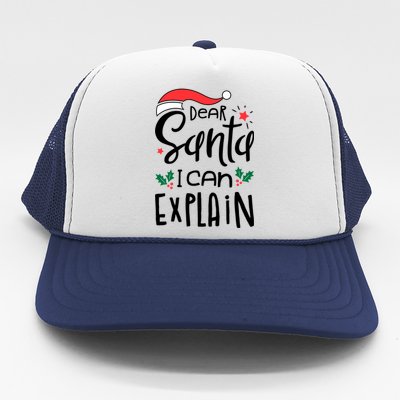 Dear Santa I Can Explain Christmas Xmas Gift Trucker Hat